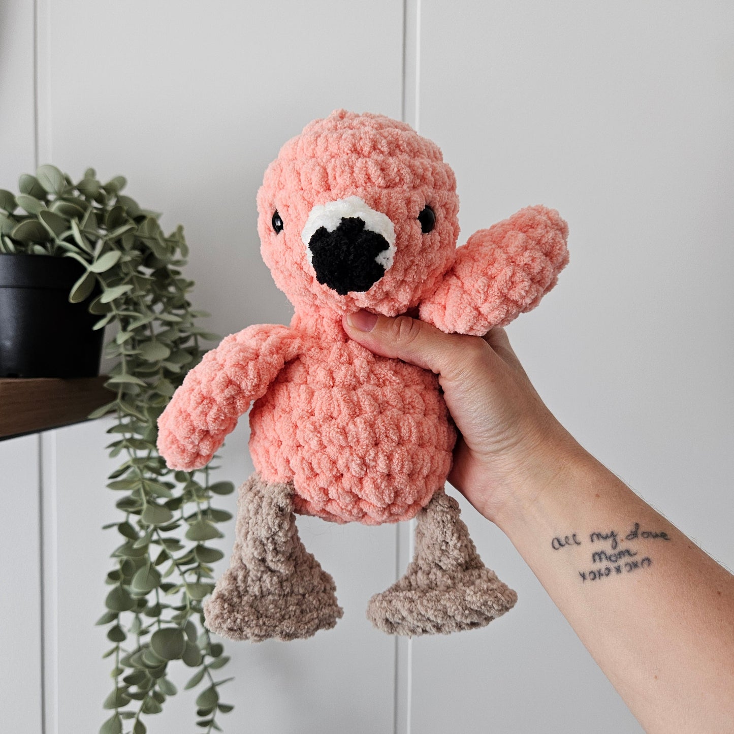 Flamingo Beachy Stuffie COLOUR GUIDE + Beak Pattern (Crochet Pattern)