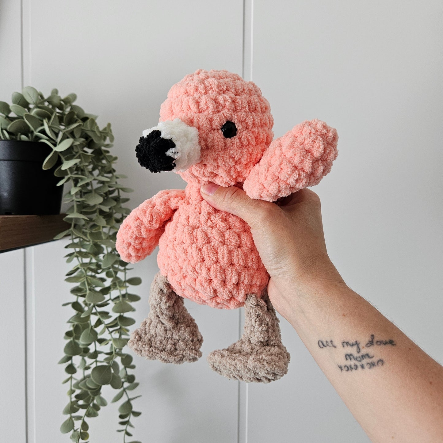 Flamingo Beachy Stuffie COLOUR GUIDE + Beak Pattern (Crochet Pattern)