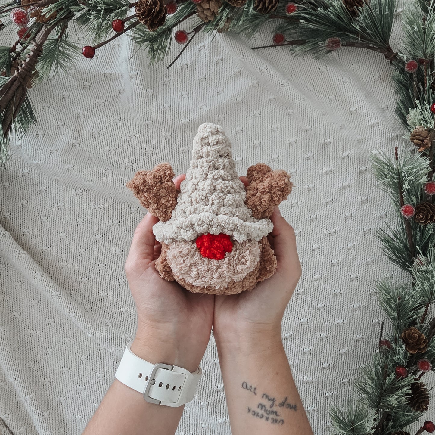 Pattern Modification: Crochet Rudolph Gnome - Chubby Mini Buddy (Crochet Pattern Mod)
