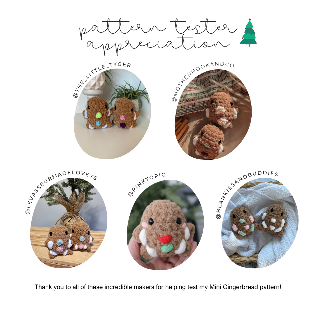 Gingerbread Chubby Mini Buddy (Crochet Pattern)