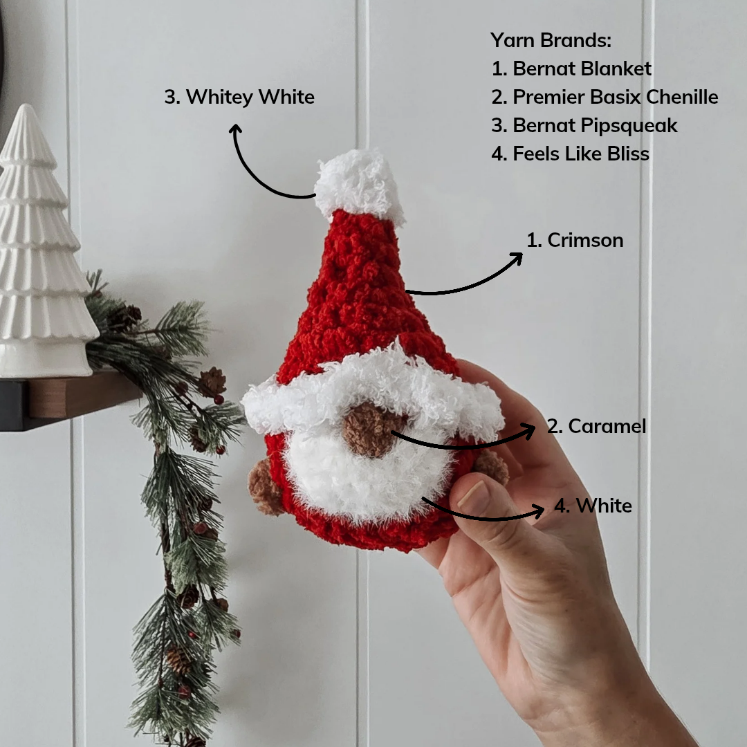 Pattern Modification: Crochet Santa Gnome - Chubby Mini Buddy (Crochet Pattern Mod)