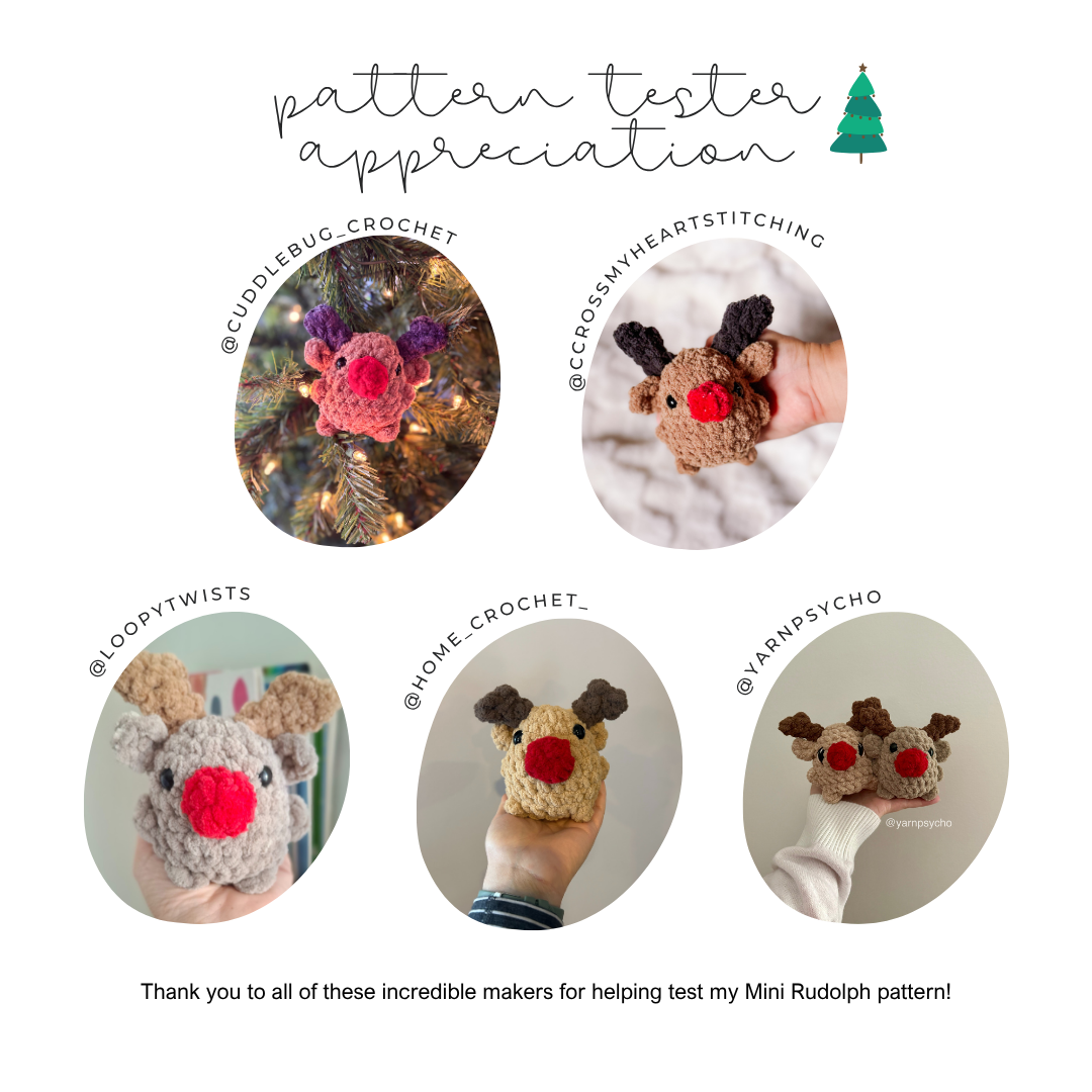 Rudolph Chubby Mini Buddy (Crochet Pattern)