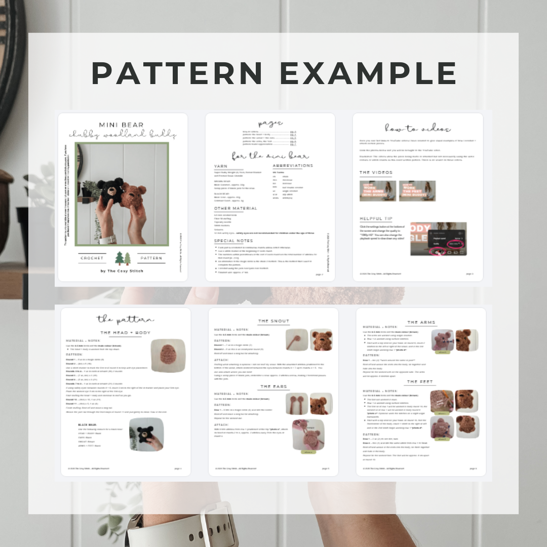 Mini Bear Chubby Woodland Buddy (Crochet Pattern)