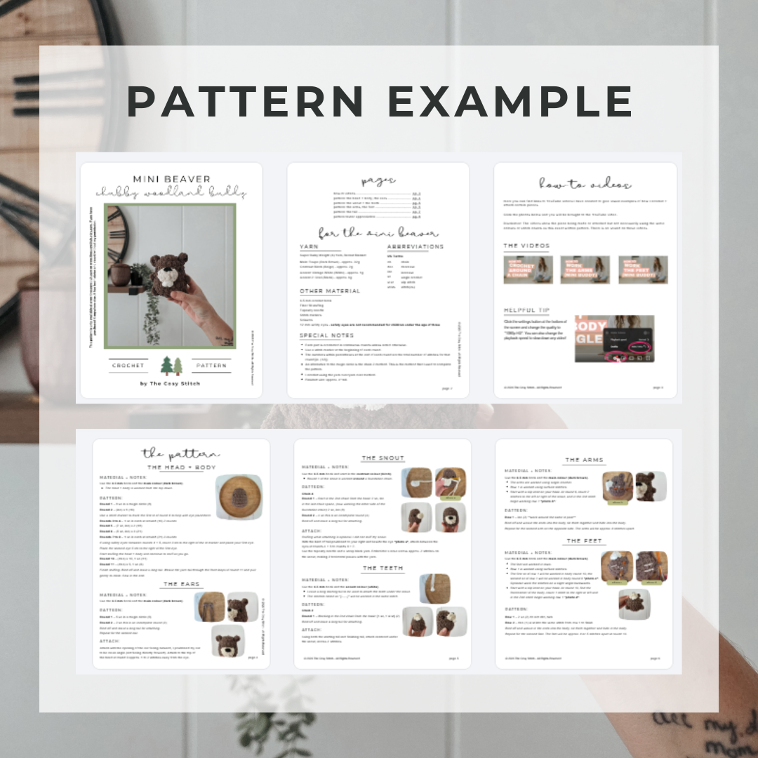 Mini Beaver Chubby Woodland Buddy (Crochet Pattern)