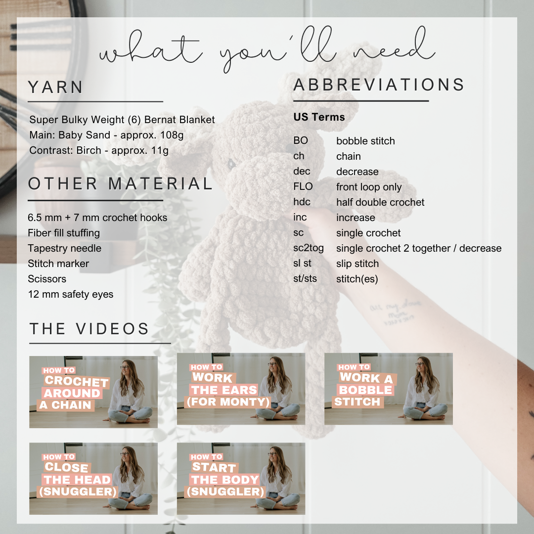 Monty the Moose Snuggler (Crochet Pattern)