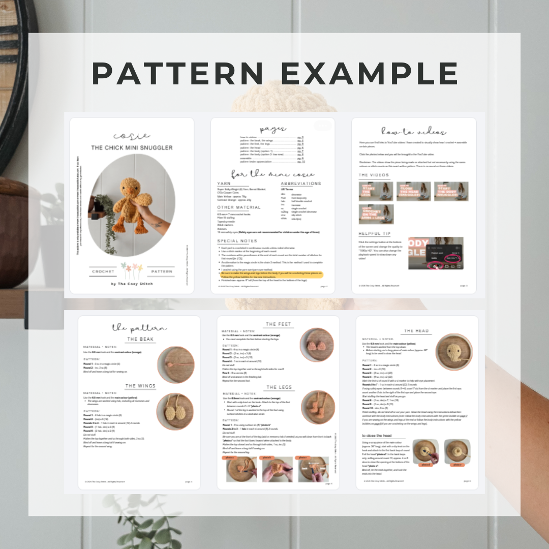 Cosie the Chick Mini Lovey (Crochet Pattern)