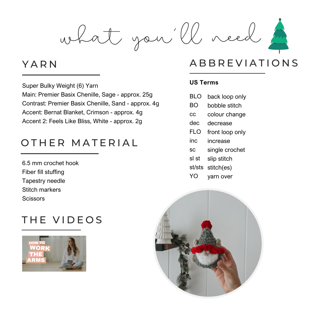 Pattern Modification: Crochet Elf Gnome - Chubby Mini Buddy (Crochet Pattern Mod)