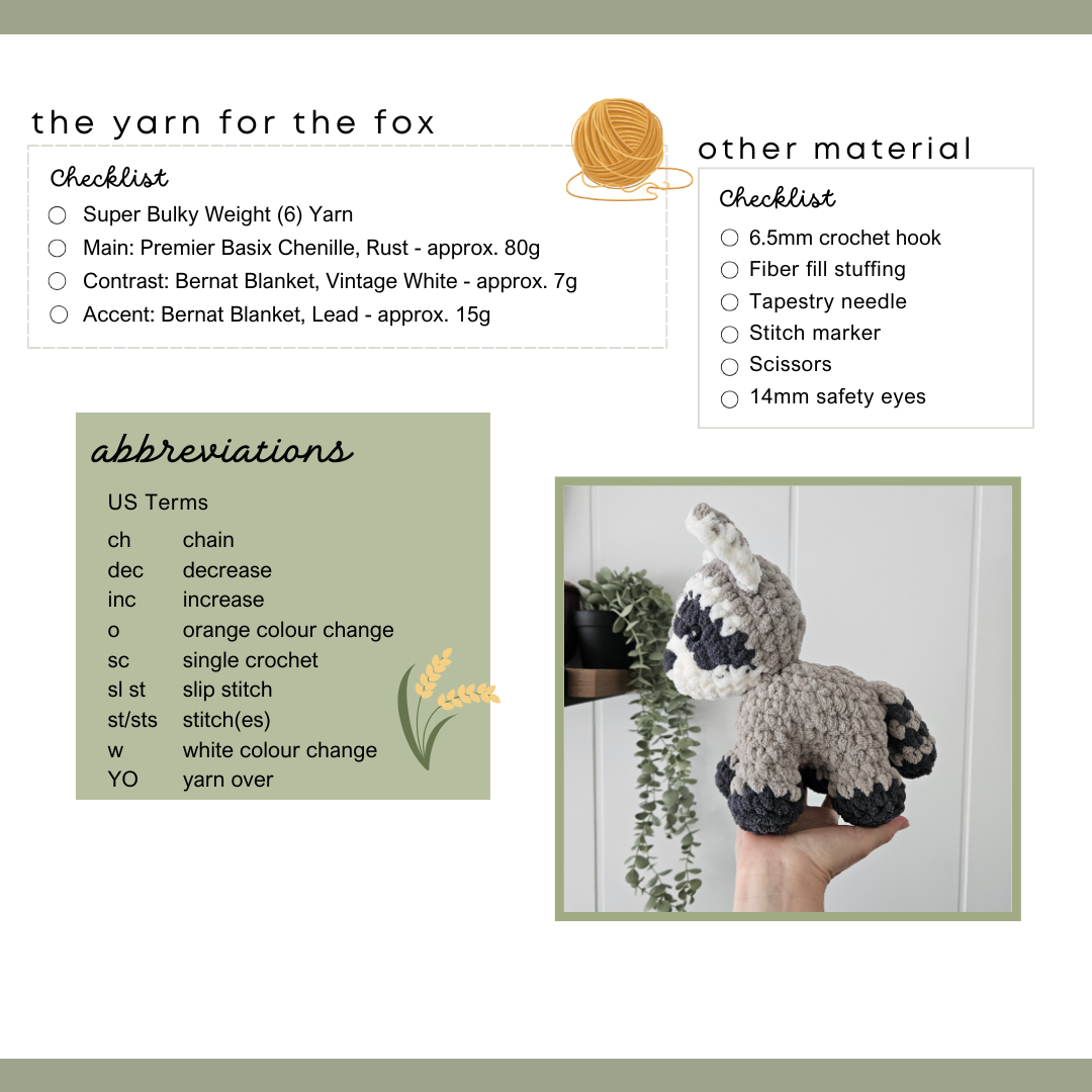 Flipp the Fox Plushie (Crochet Pattern)