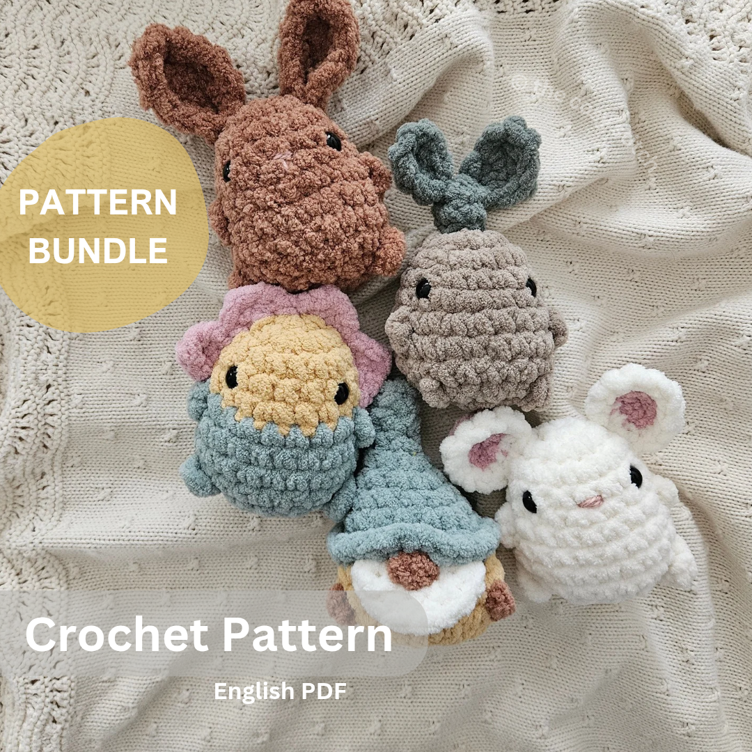 Spring Chubby Mini Buddies (Crochet Pattern Bundle)