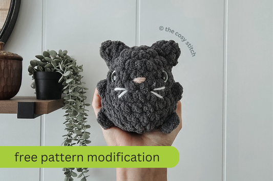 FREE Pattern Modification: MINI Black Cat Chubby Buddy