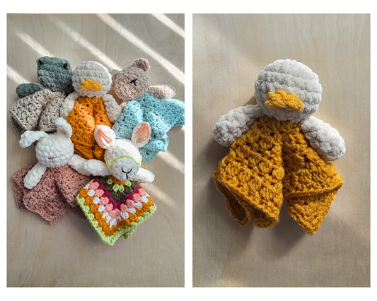 Granny Triangle Lovey Pattern + Duck Pattern