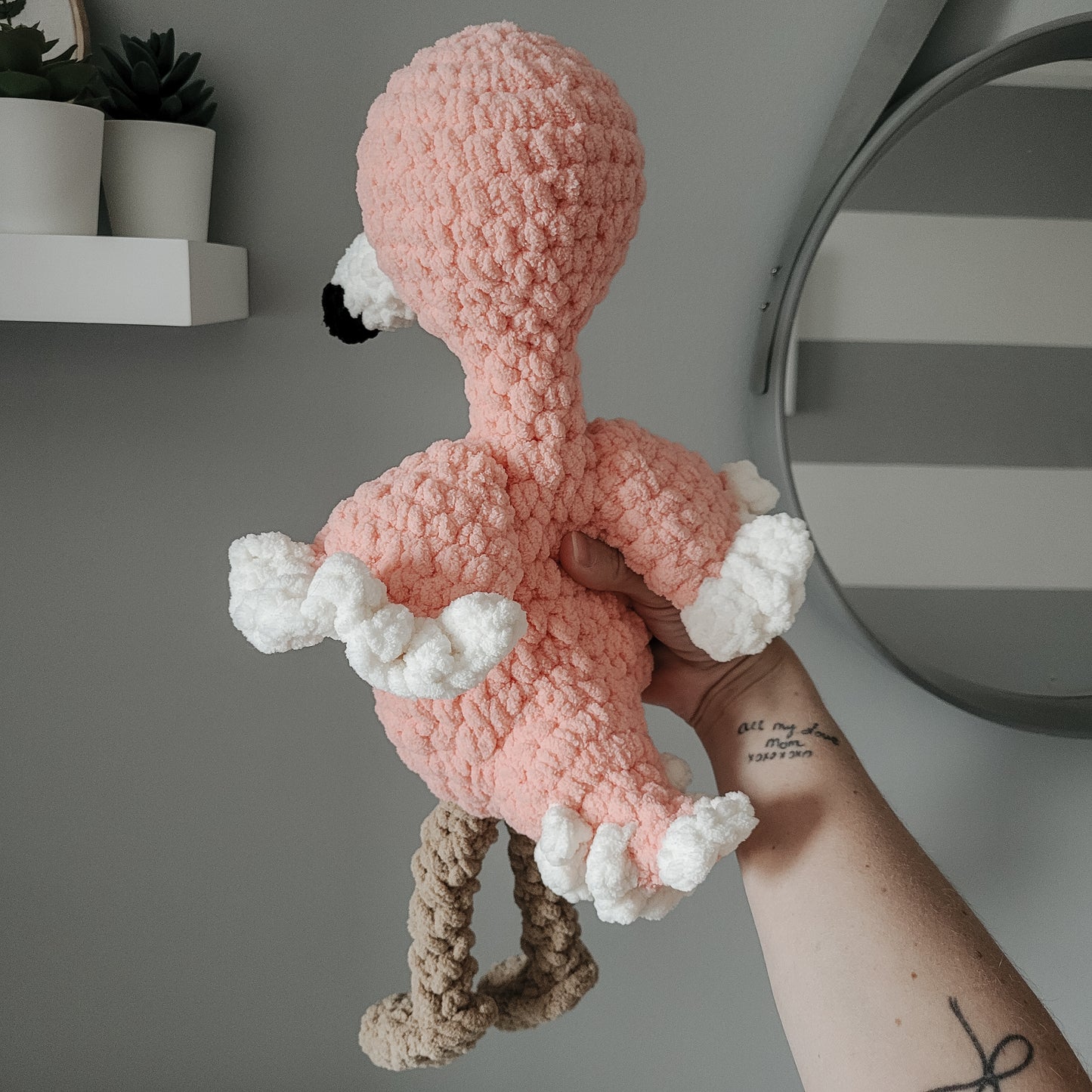 Flora the Flamingo Snuggler (Crochet Pattern)