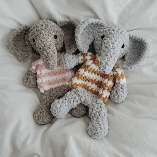 Ellie the Elephant Snuggler (Crochet Pattern)