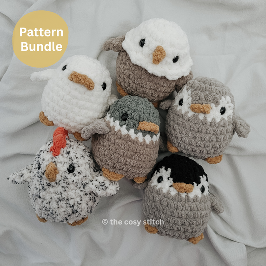 Chubby Birdie Buddies (Crochet Pattern Bundle)