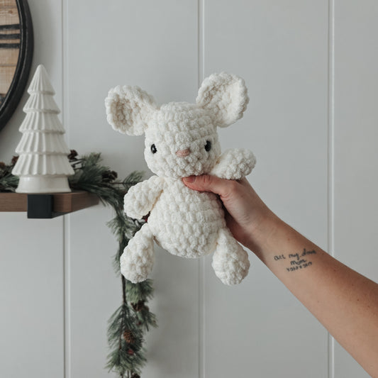 Merry the Mouse Stuffie + Crochet Hat (Crochet Pattern)