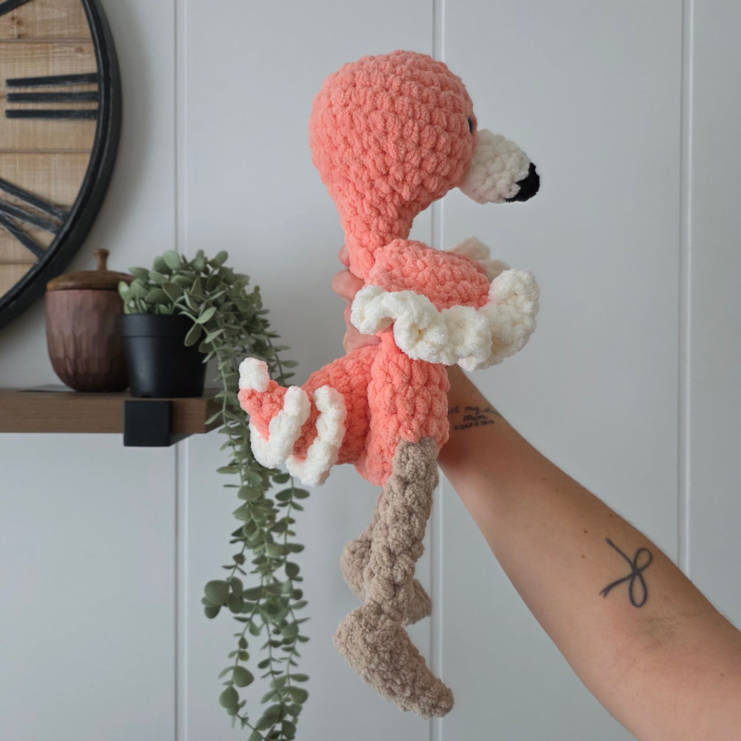 Flora the Flamingo Snuggler (Crochet Pattern)