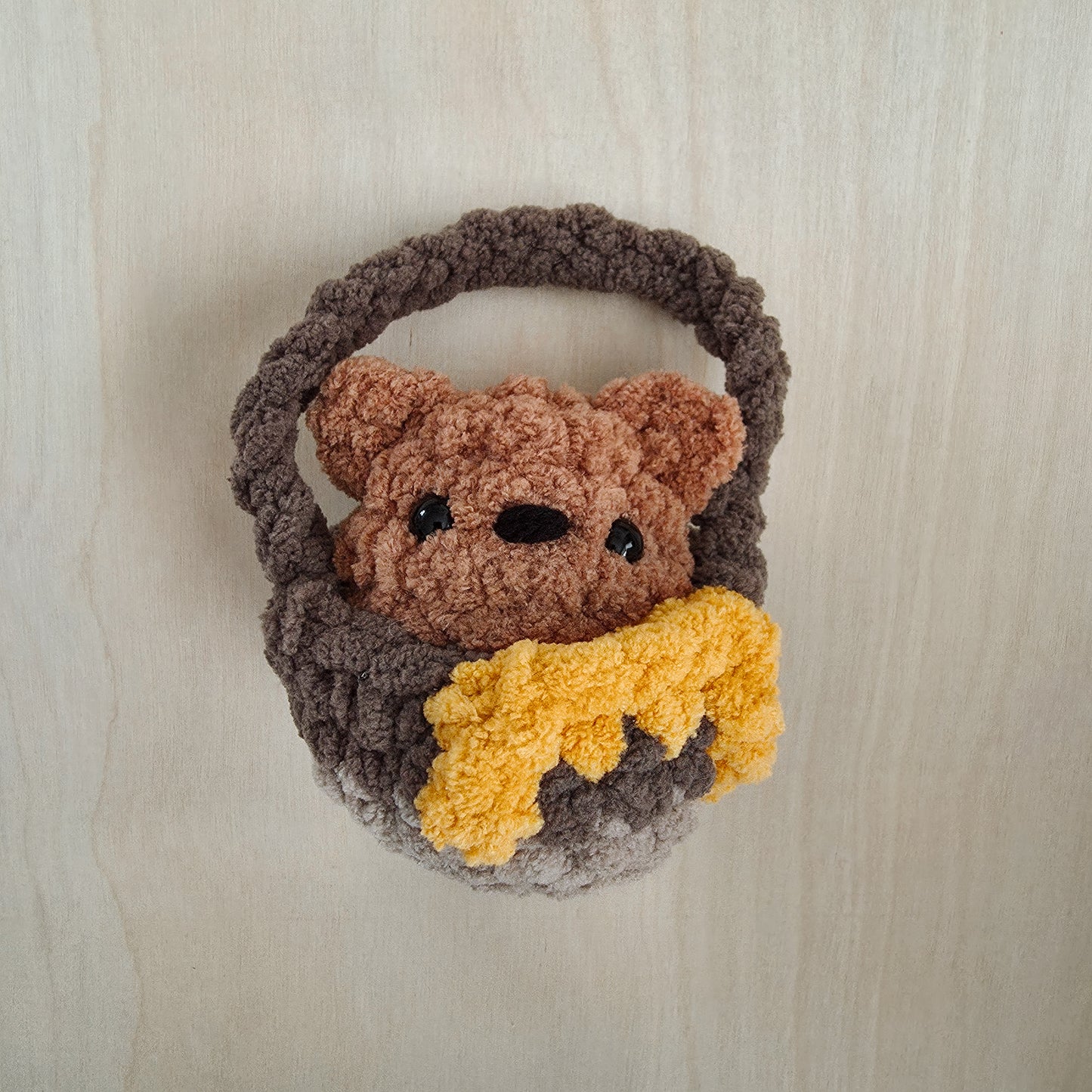 Baby Bear Buddy and Honey Pot Basket (Crochet Pattern)