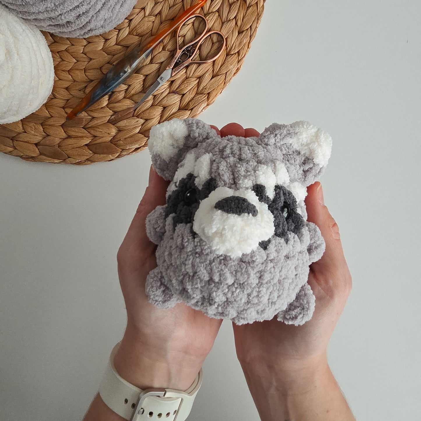 Mini Raccoon Chubby Woodland Buddy (Crochet Pattern)