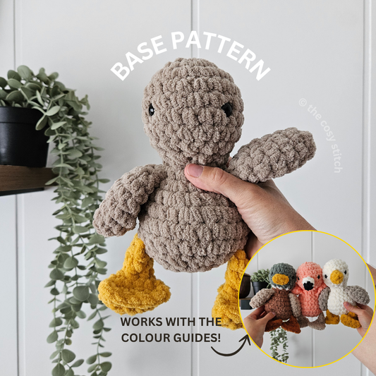 Base Pattern: Beachy Birdie Stuffie (Crochet Pattern)