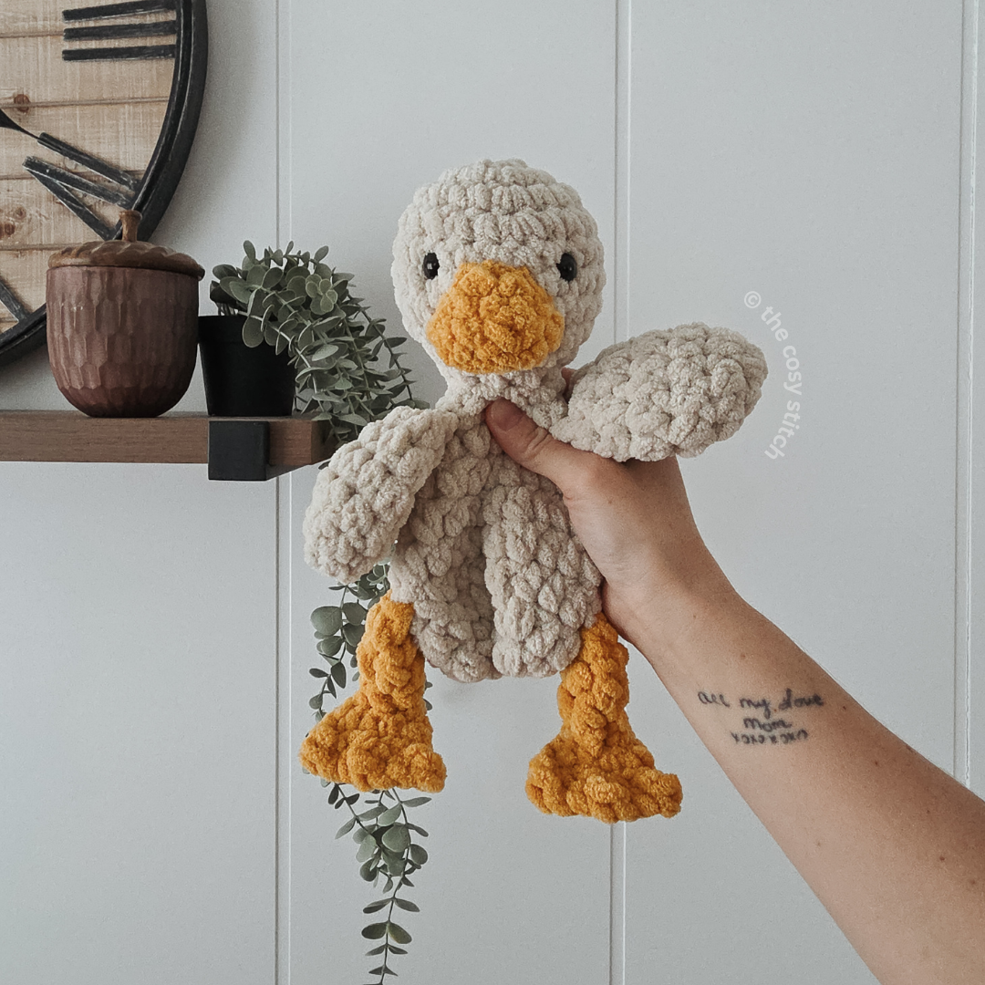 Derbie the Duck Mini Snuggler (Crochet Pattern)
