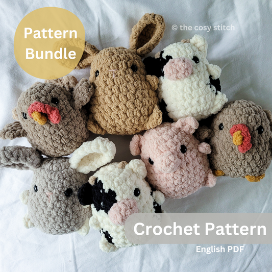 Chubby Farm Buddies (Crochet Pattern Bundle)