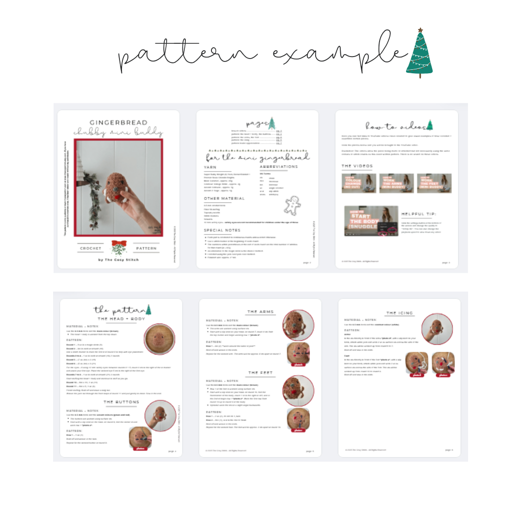 Gingerbread Chubby Mini Buddy (Crochet Pattern)