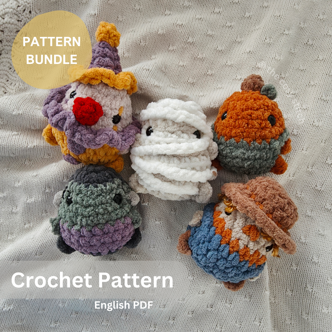 Boo Chubby Mini Buddies (Crochet Pattern Bundle)
