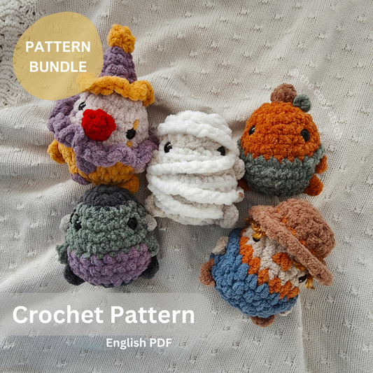 Boo Chubby Mini Buddies (Crochet Pattern Bundle)