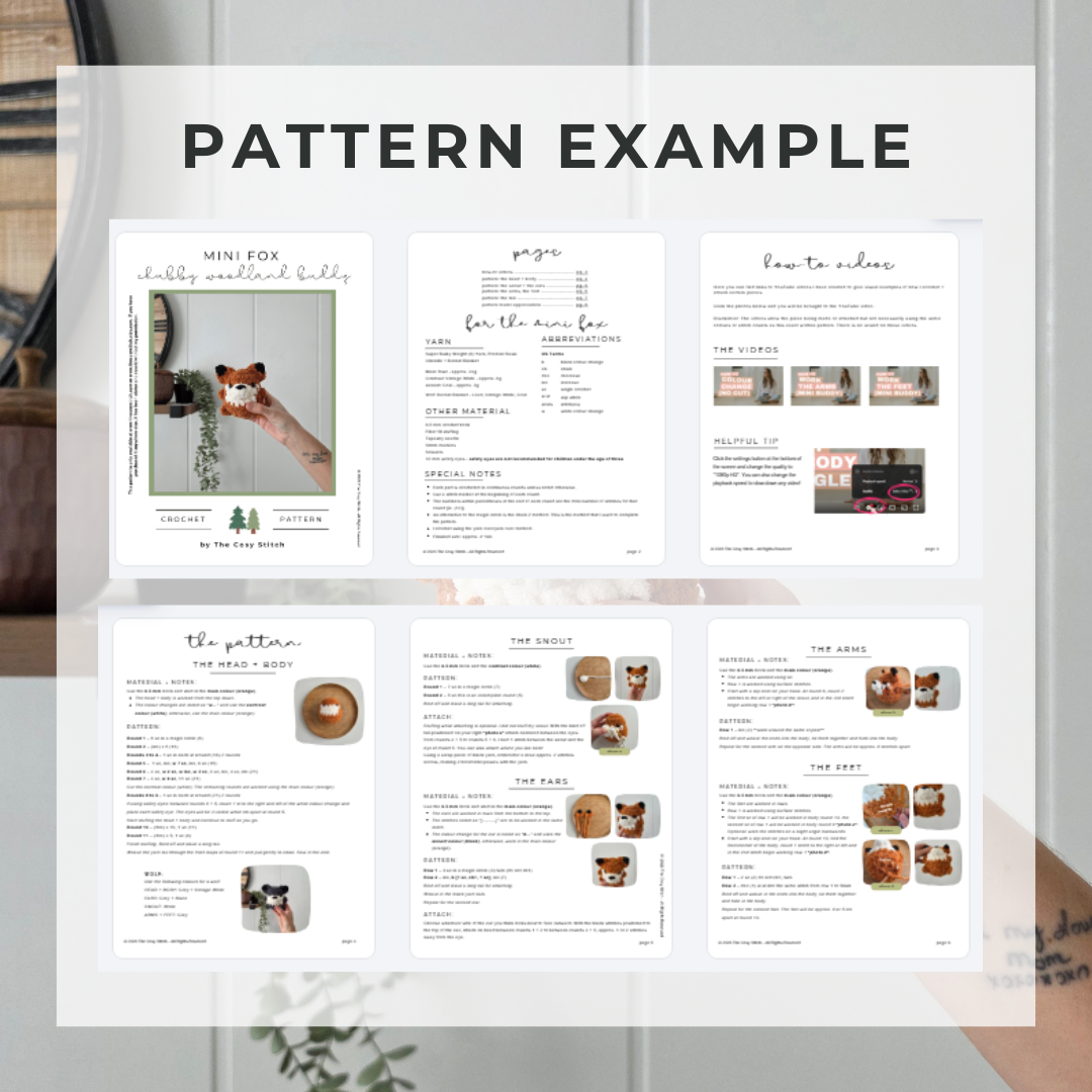 Mini Fox Chubby Woodland Buddy (Crochet Pattern)