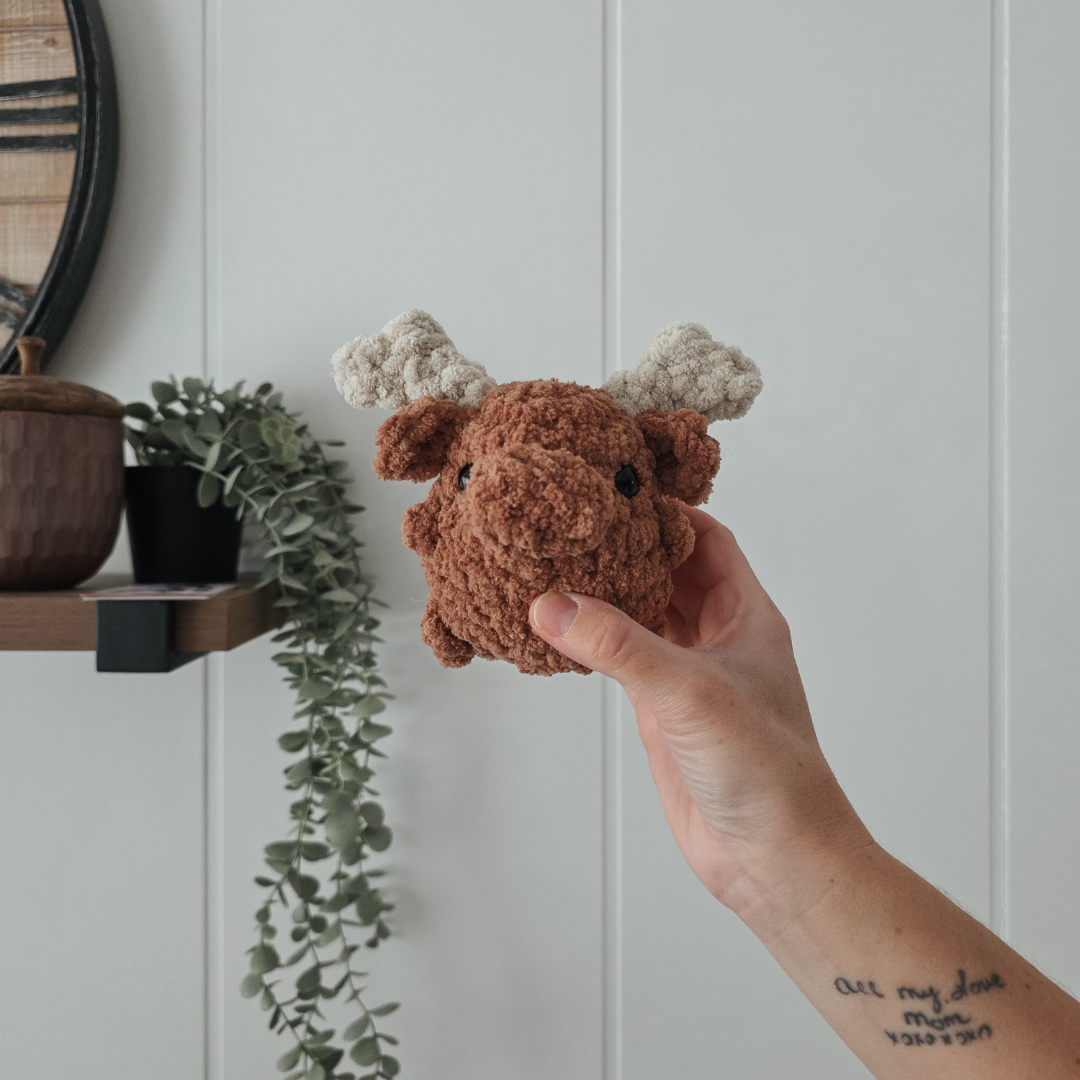 Mini Moose Chubby Woodland Buddy (Crochet Pattern)
