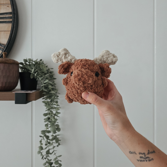 Mini Moose Chubby Woodland Buddy (Crochet Pattern)