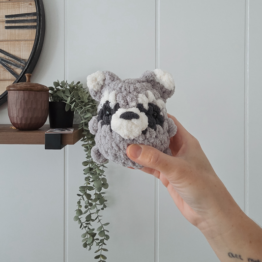 Mini Raccoon Chubby Woodland Buddy (Crochet Pattern)