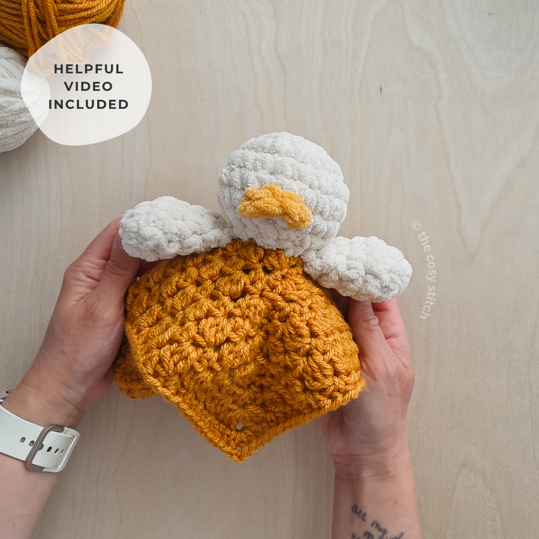 Duck Granny Triangle Lovey (Crochet Pattern)