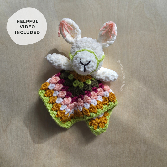Llama Granny Triangle Lovey (Crochet Pattern)