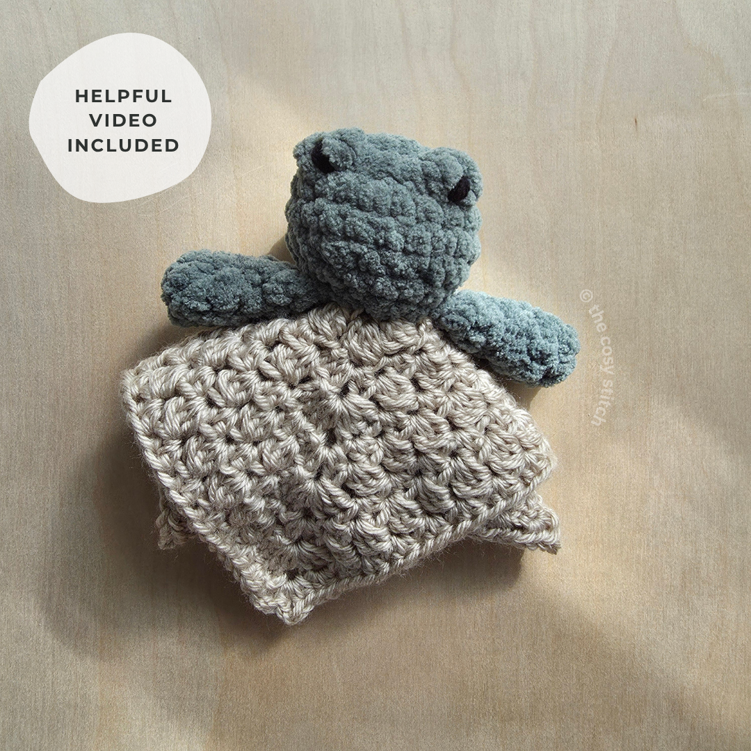 Frog Granny Triangle Lovey (Crochet Pattern)