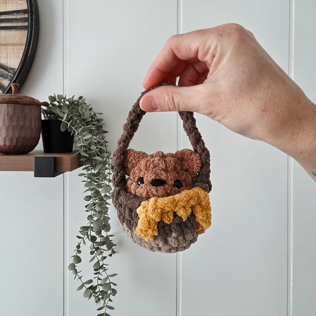 Baby Bear Buddy and Honey Pot Basket (Crochet Pattern)
