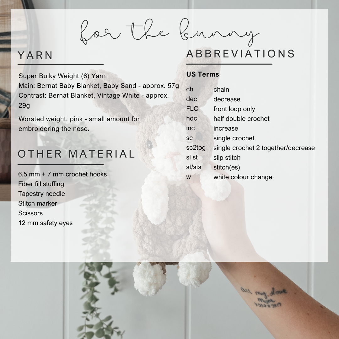 Bestie the Bunny Mini Lovey (Crochet Pattern)