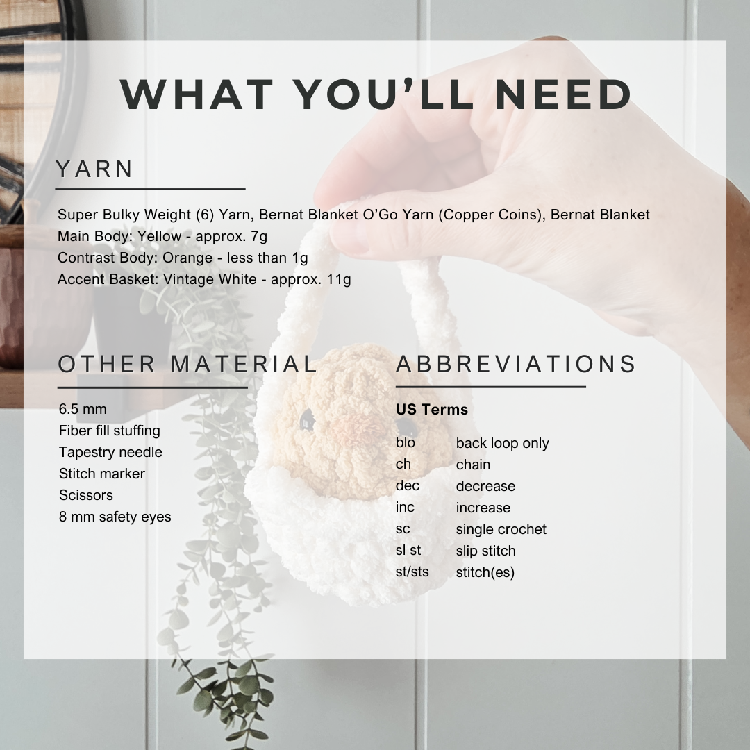 Baby Chick Buddy and Egg Basket (Crochet Pattern)