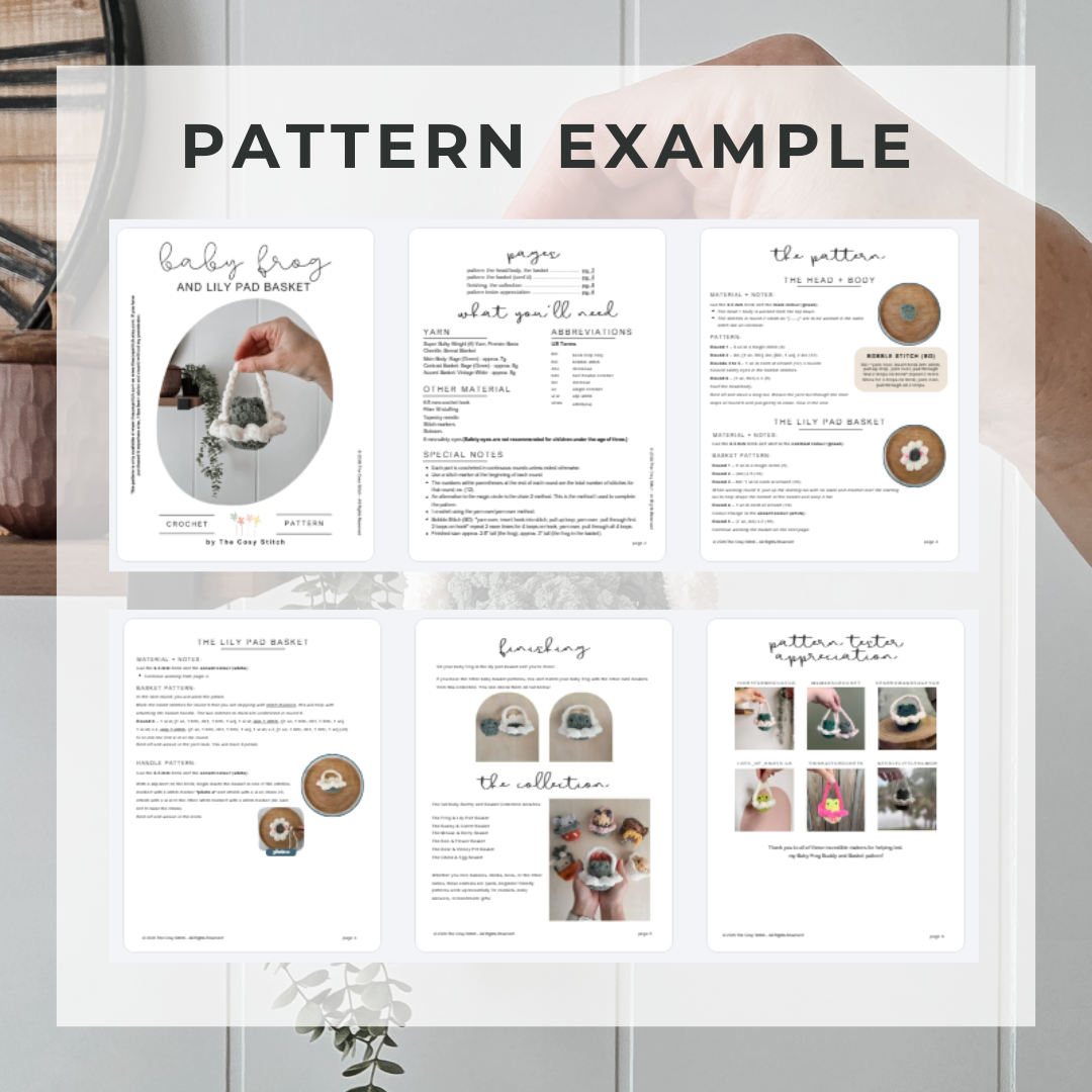 Baby Frog Buddy and Lily Pad Basket (Crochet Pattern)