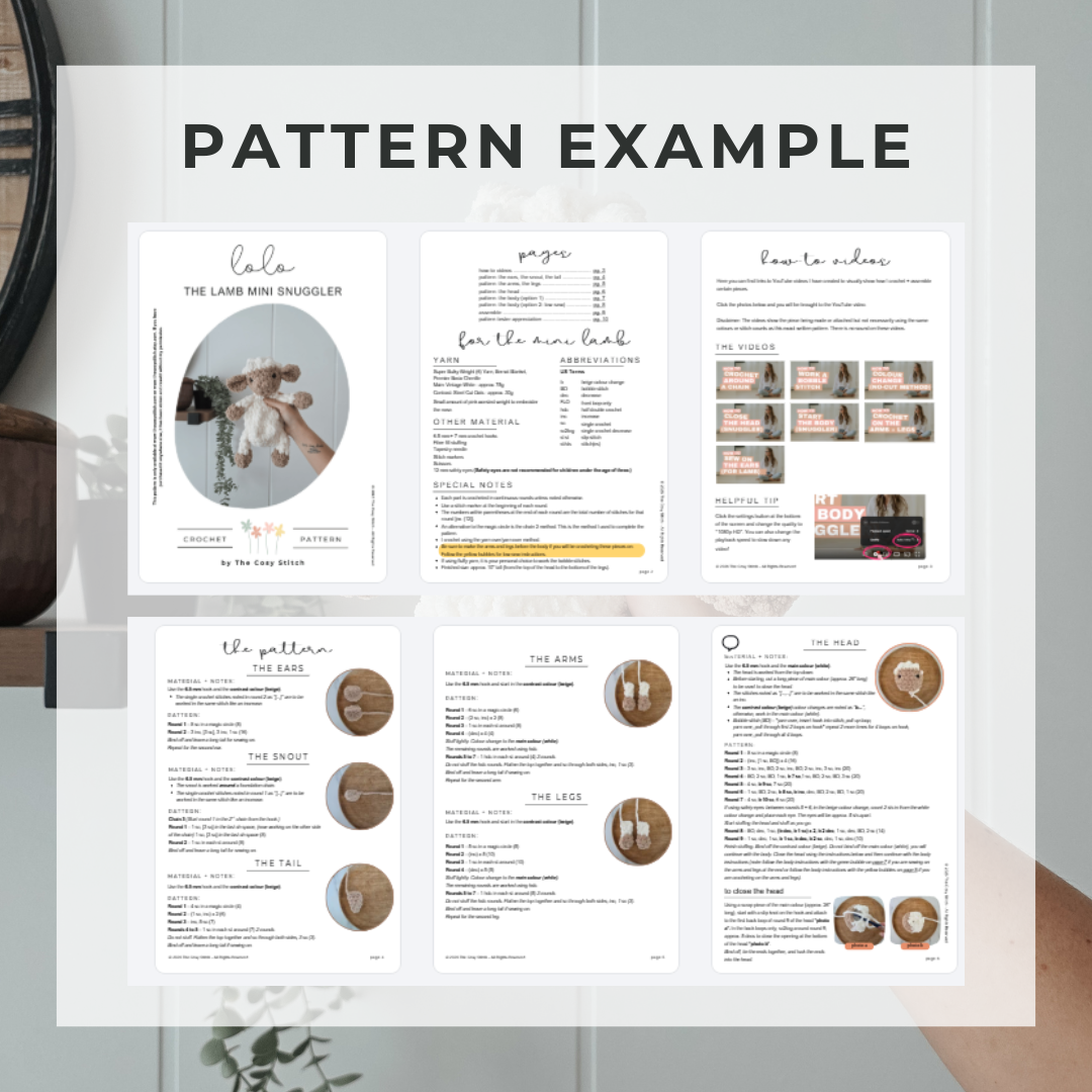 Lolo the Lamb Mini Lovey (Crochet Pattern)