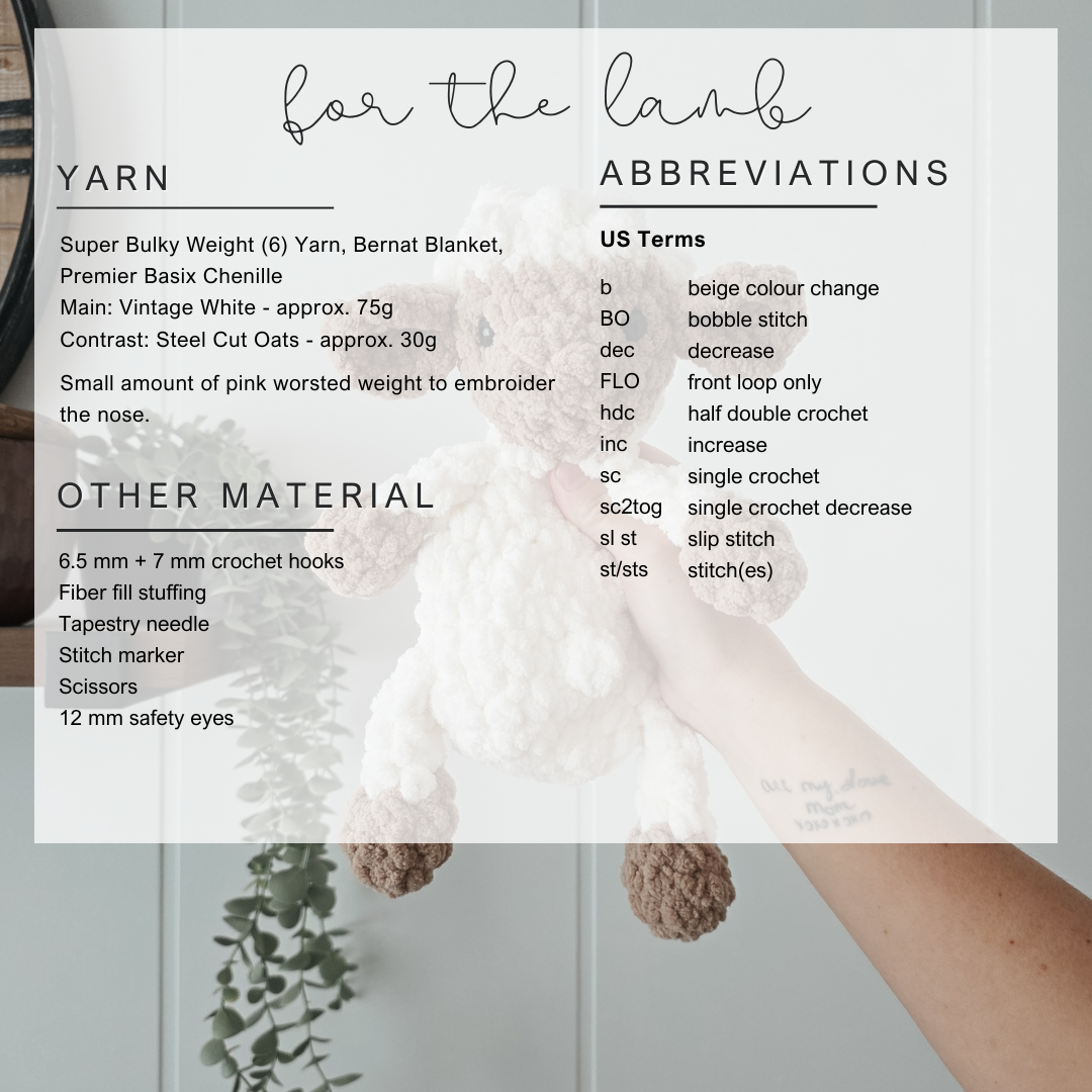 Lolo the Lamb Mini Lovey (Crochet Pattern)