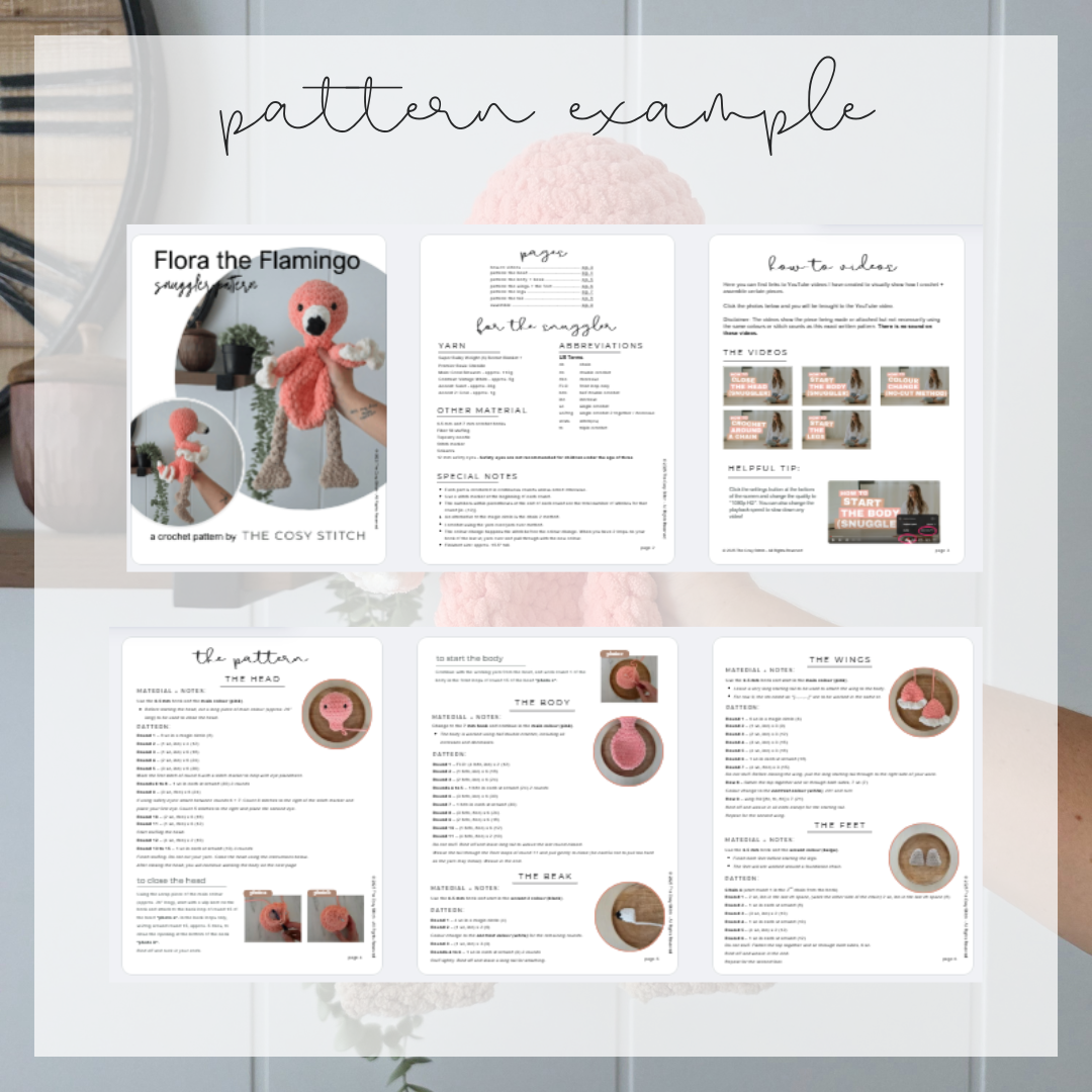 Flora the Flamingo Snuggler (Crochet Pattern)