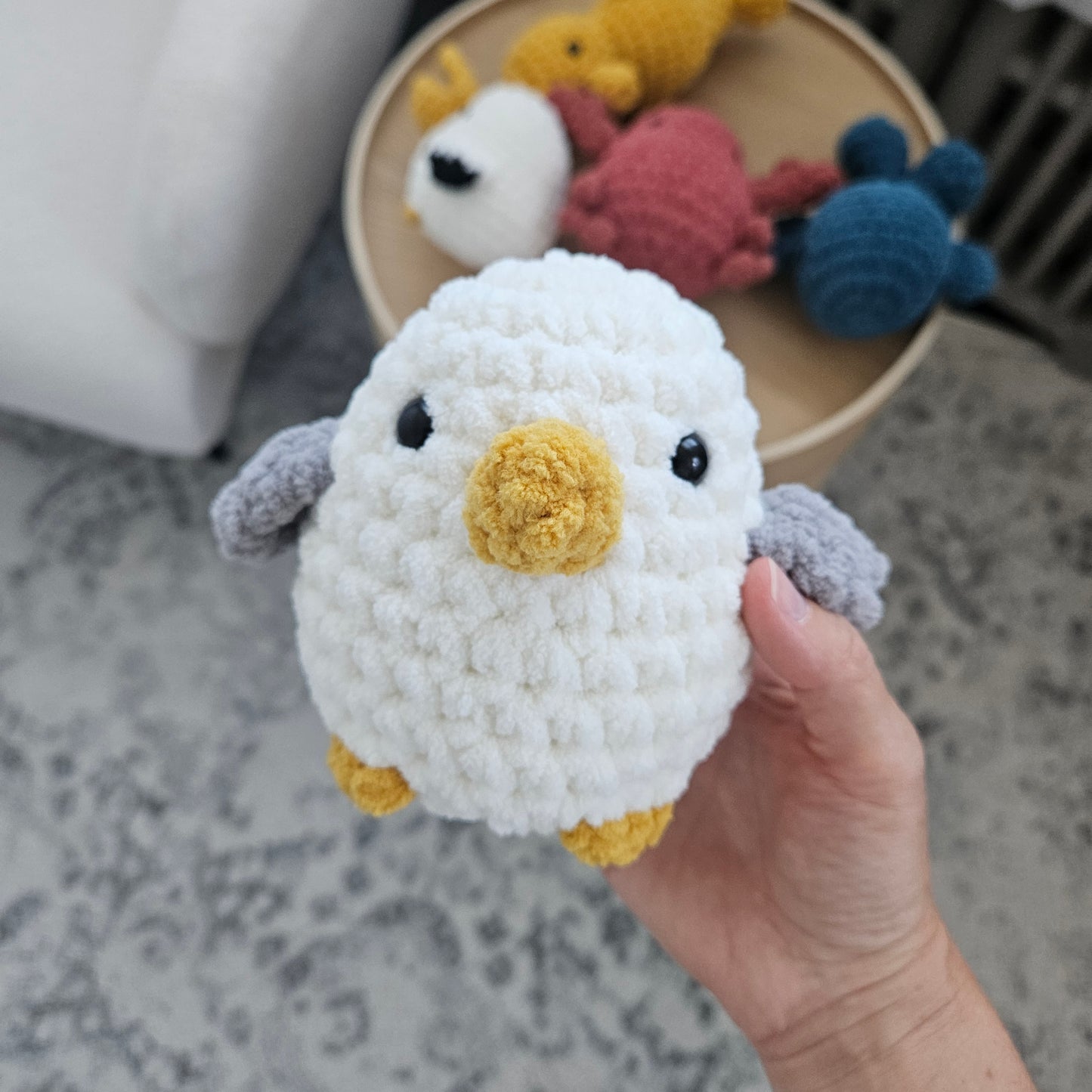 Pelican Chubby Buddy *and bonus Seagull Chubby Buddy* (Crochet Pattern)