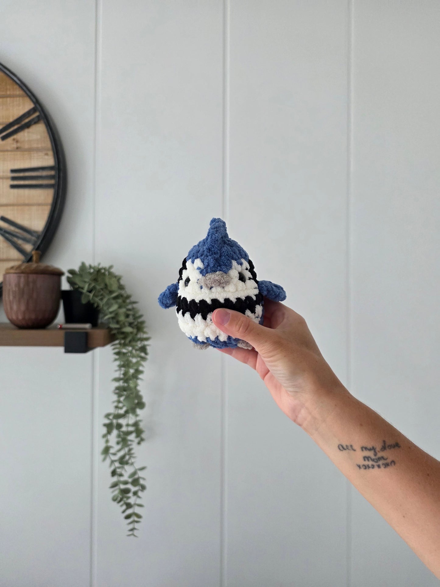 Blue Jay Chubby Mini Buddy (Crochet Pattern)