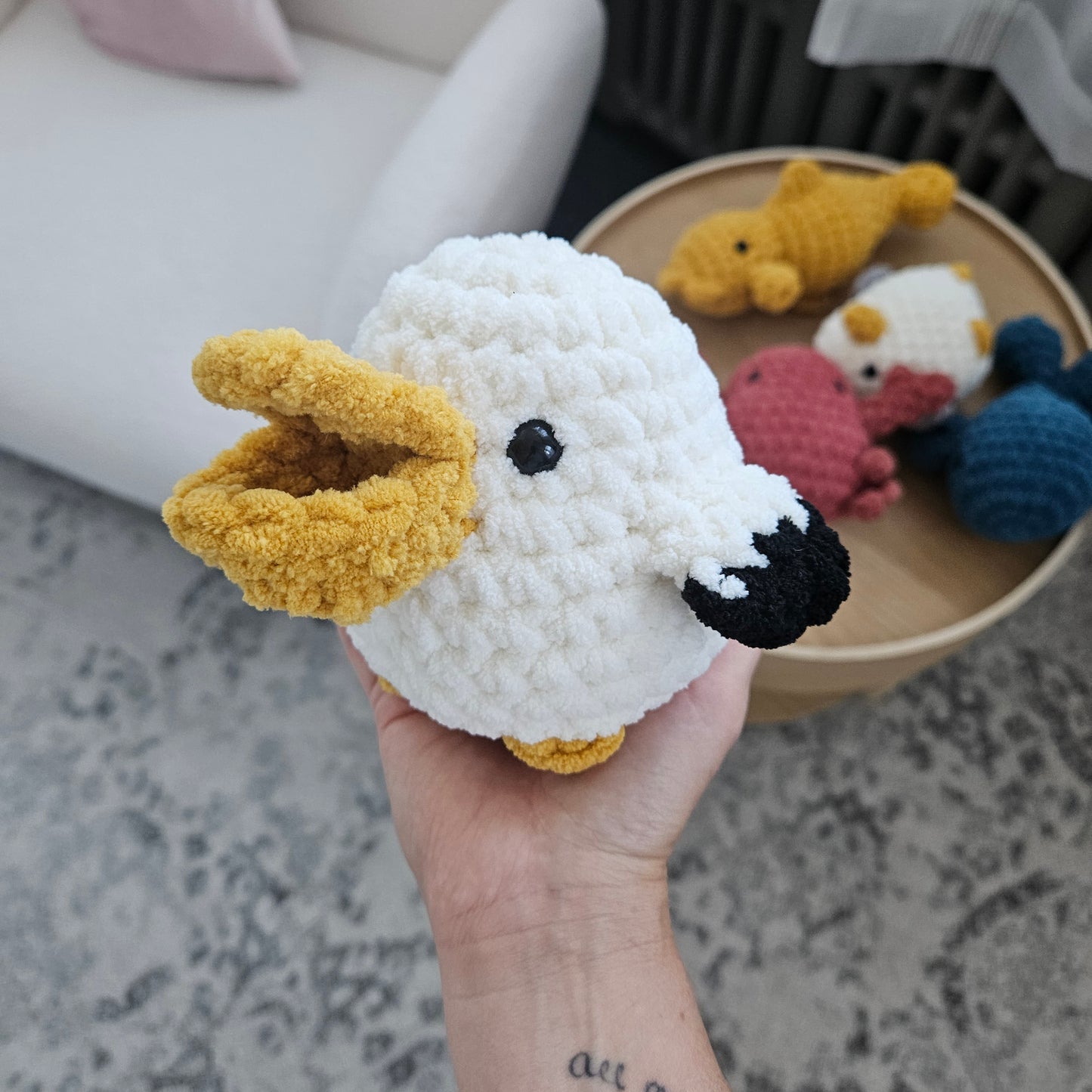 Pelican Chubby Buddy *and bonus Seagull Chubby Buddy* (Crochet Pattern)